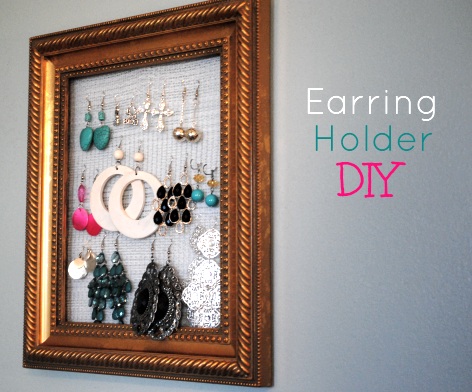 diy mesh earring holder